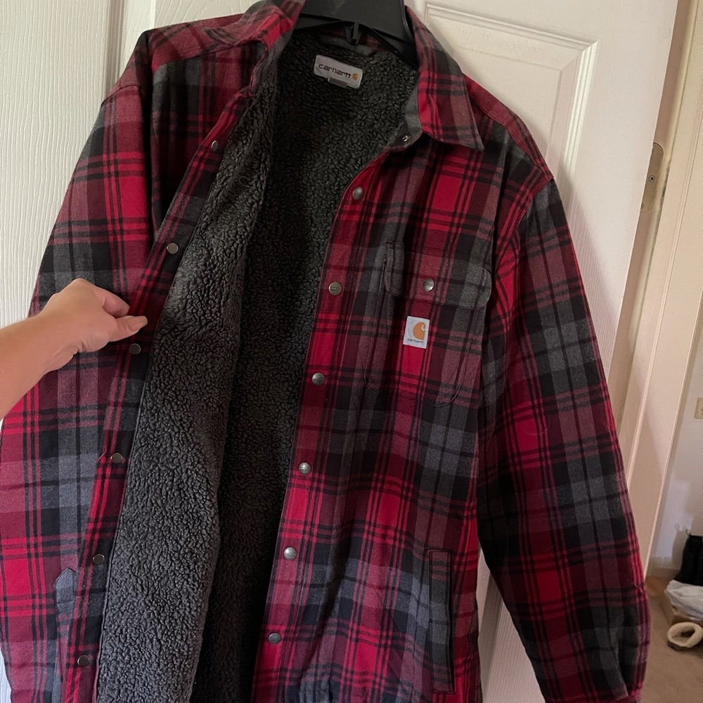 Men’s Carhartt Hubbard Sherpa lined flannel jacket